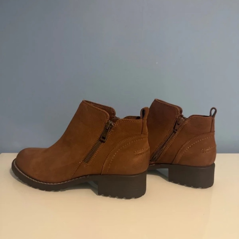 TUK Brown Heeled Ankle Boots